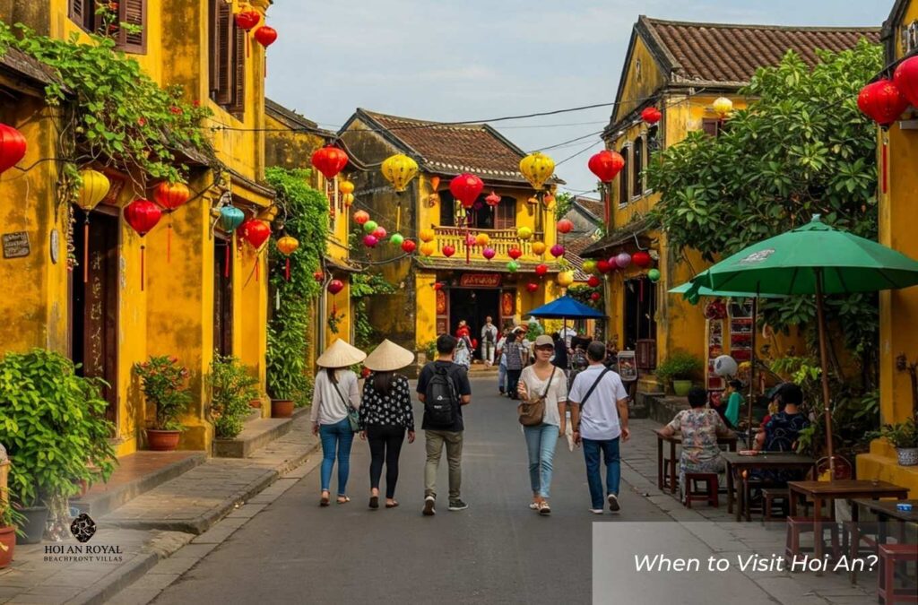 The best time to travel to Hoi An is from February to April