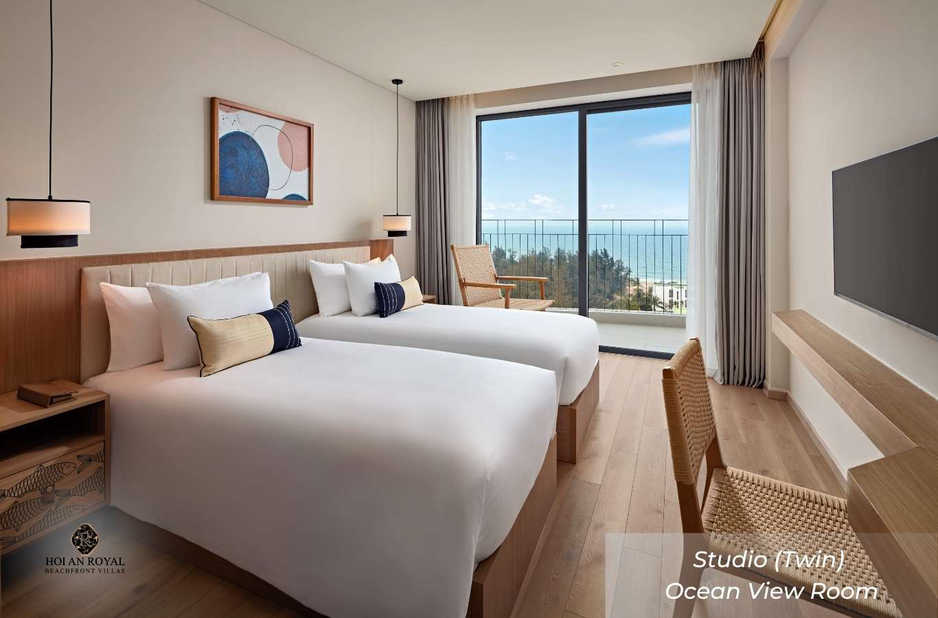 Studio (Twin) Ocean View Room at Wyndham Hoi An Royal Beachfront Resort & Villas