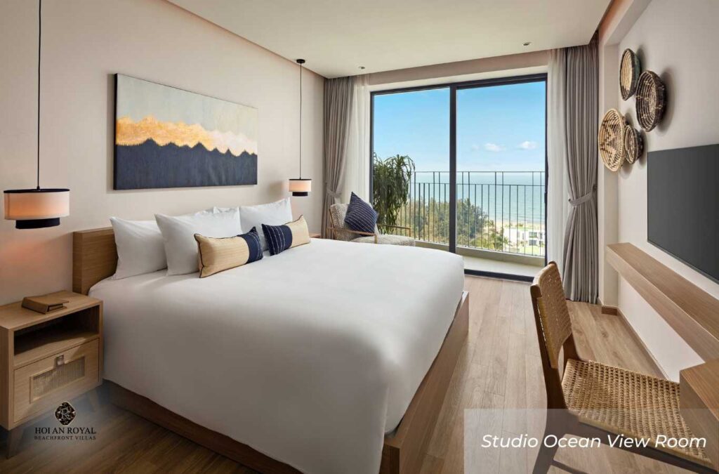Phòng Studio (2 giường đơn) hướng biển tại Hoi An Royal Beachfront Villas