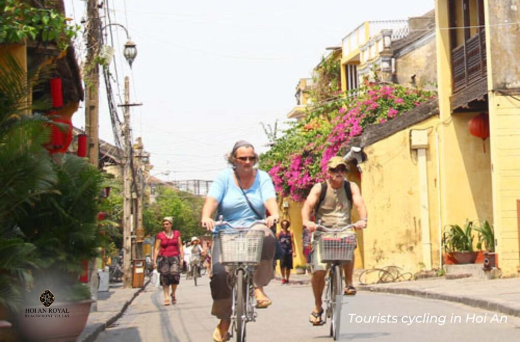 Tourists often use bicycles to get around Hoi An